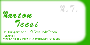 marton tecsi business card